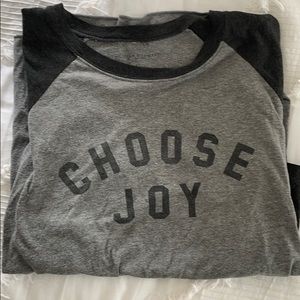 Choose Joy baseball T